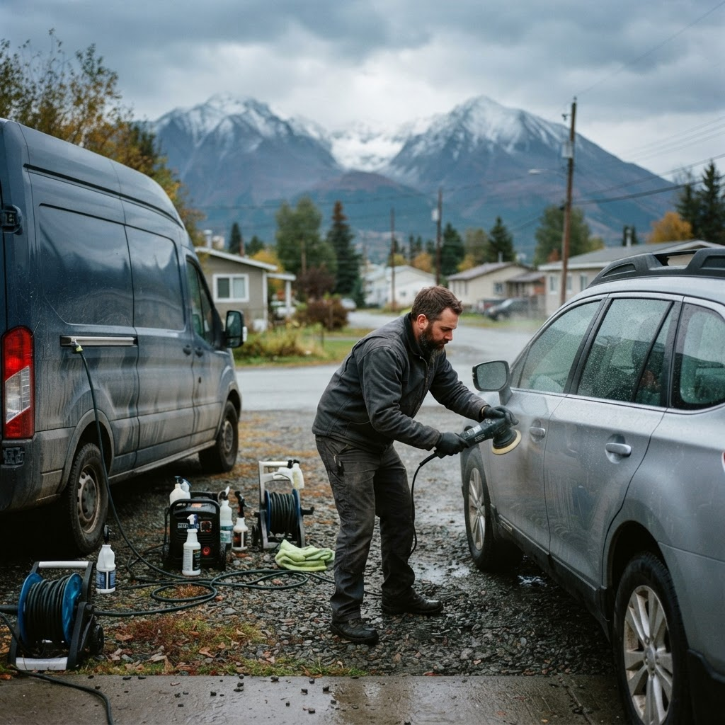 Mobile car detailing service setup serving Anchorage, AK