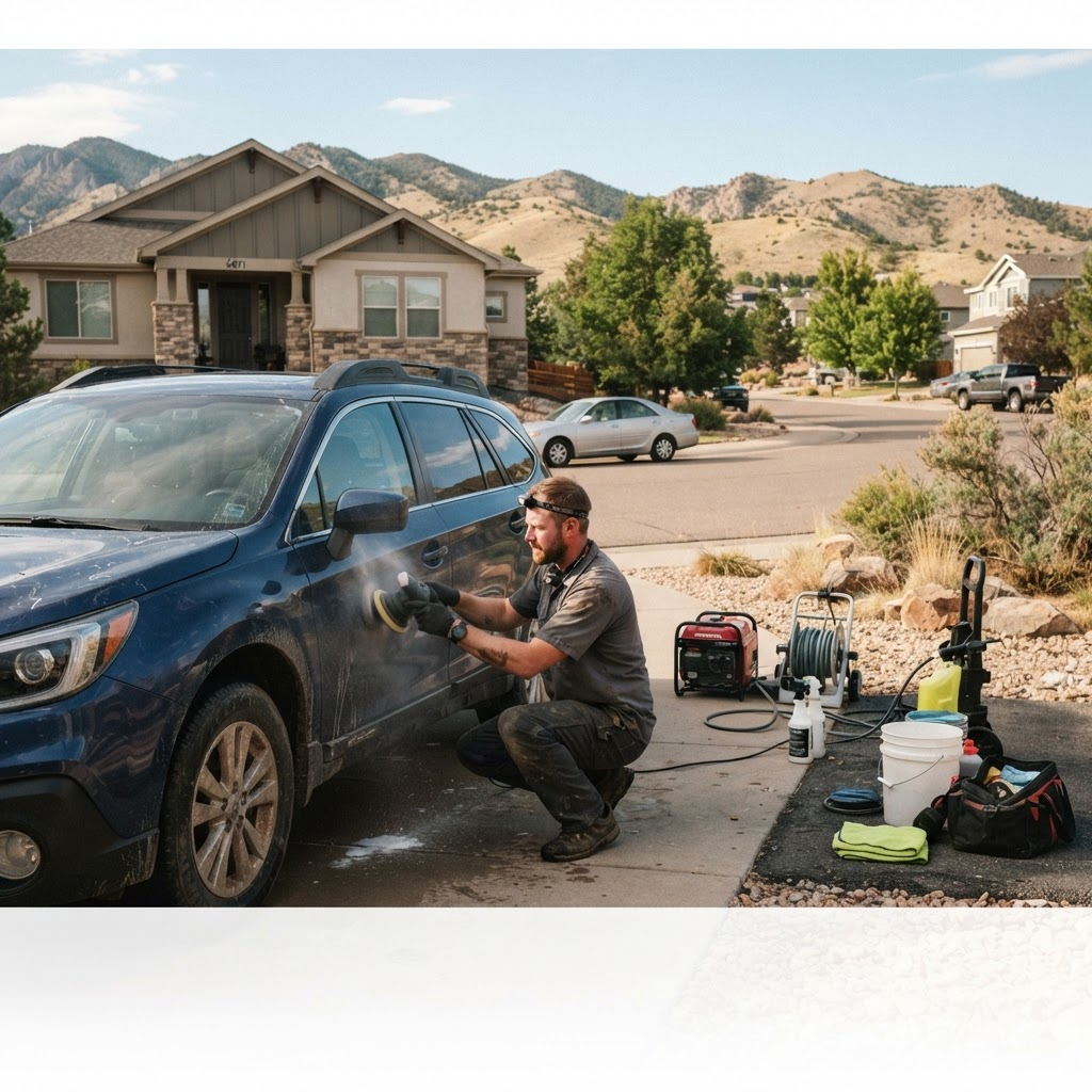 Mobile car detailing service setup serving Arvada, CO
