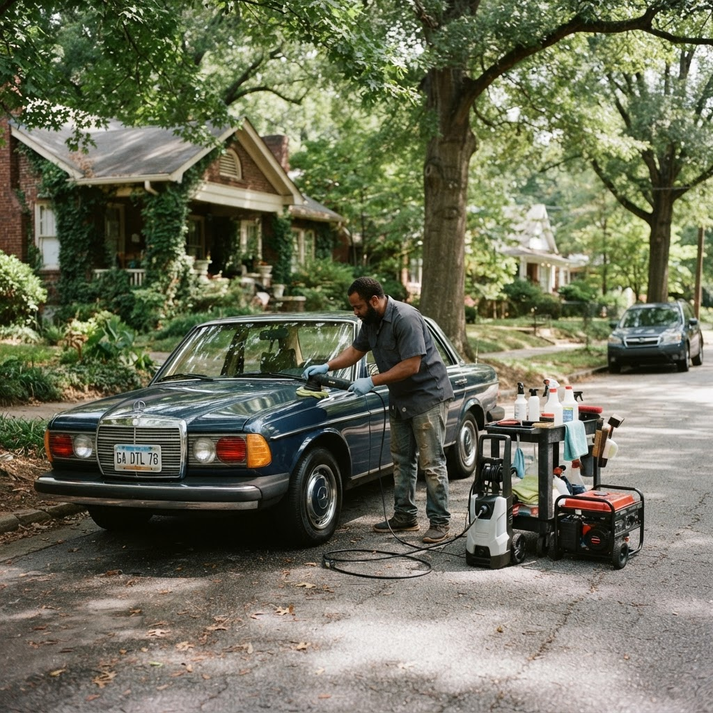 Mobile car detailing service setup serving Atlanta, GA