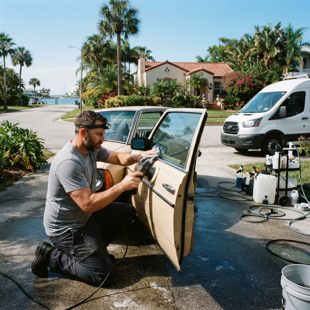 Mobile car detailing service setup serving Clearwater, FL