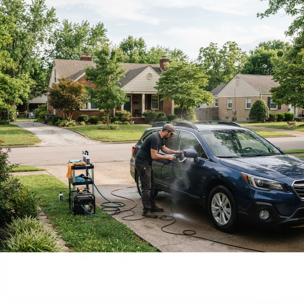 Mobile car detailing service setup serving Elizabethtown, KY