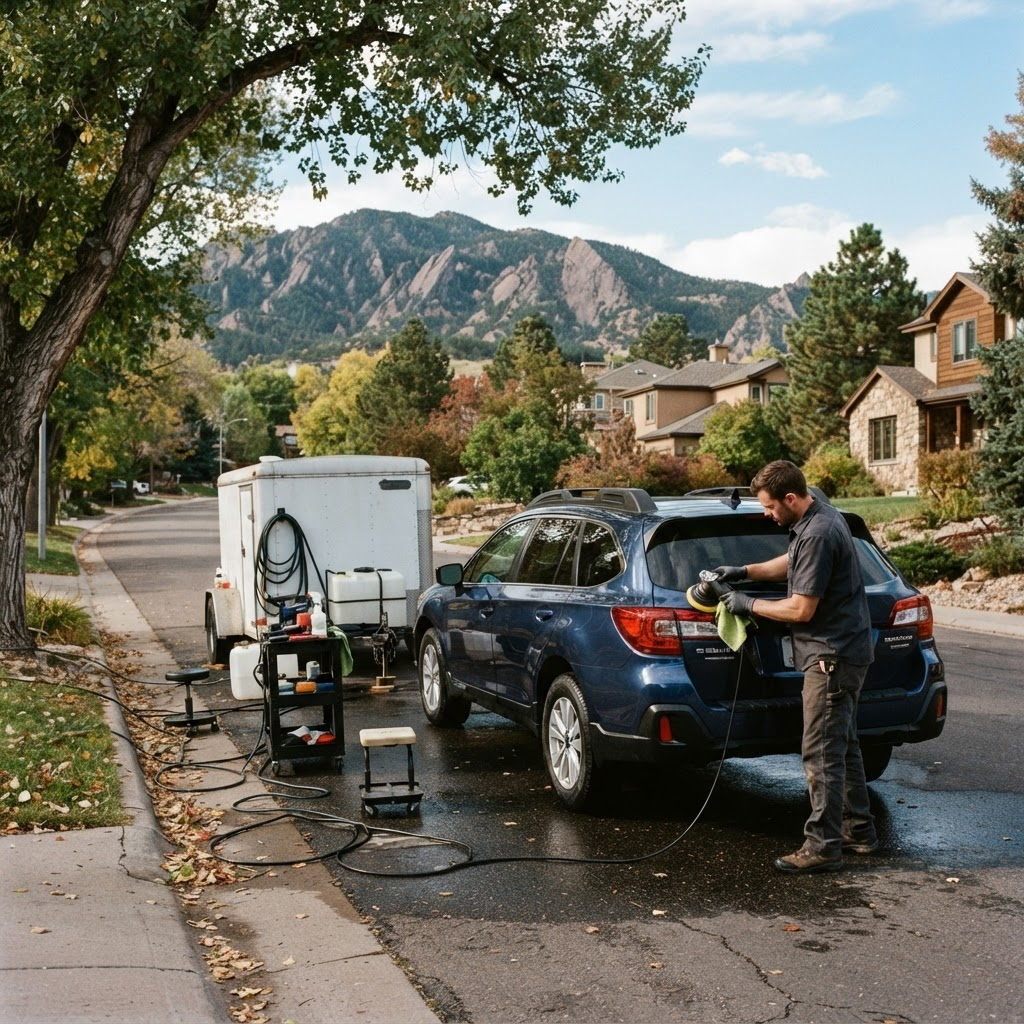 Mobile car detailing service setup serving Fort Collins, CO