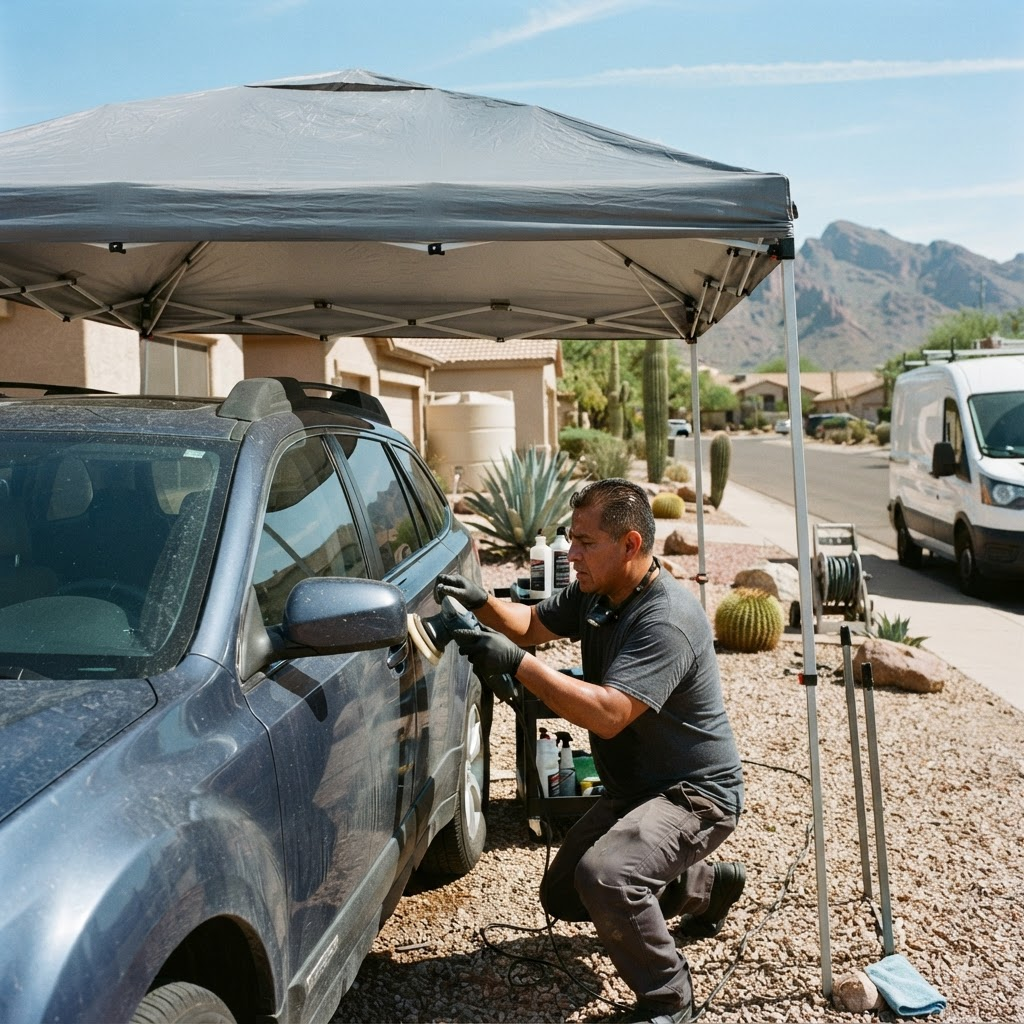 Mobile car detailing service setup serving Glendale, AZ