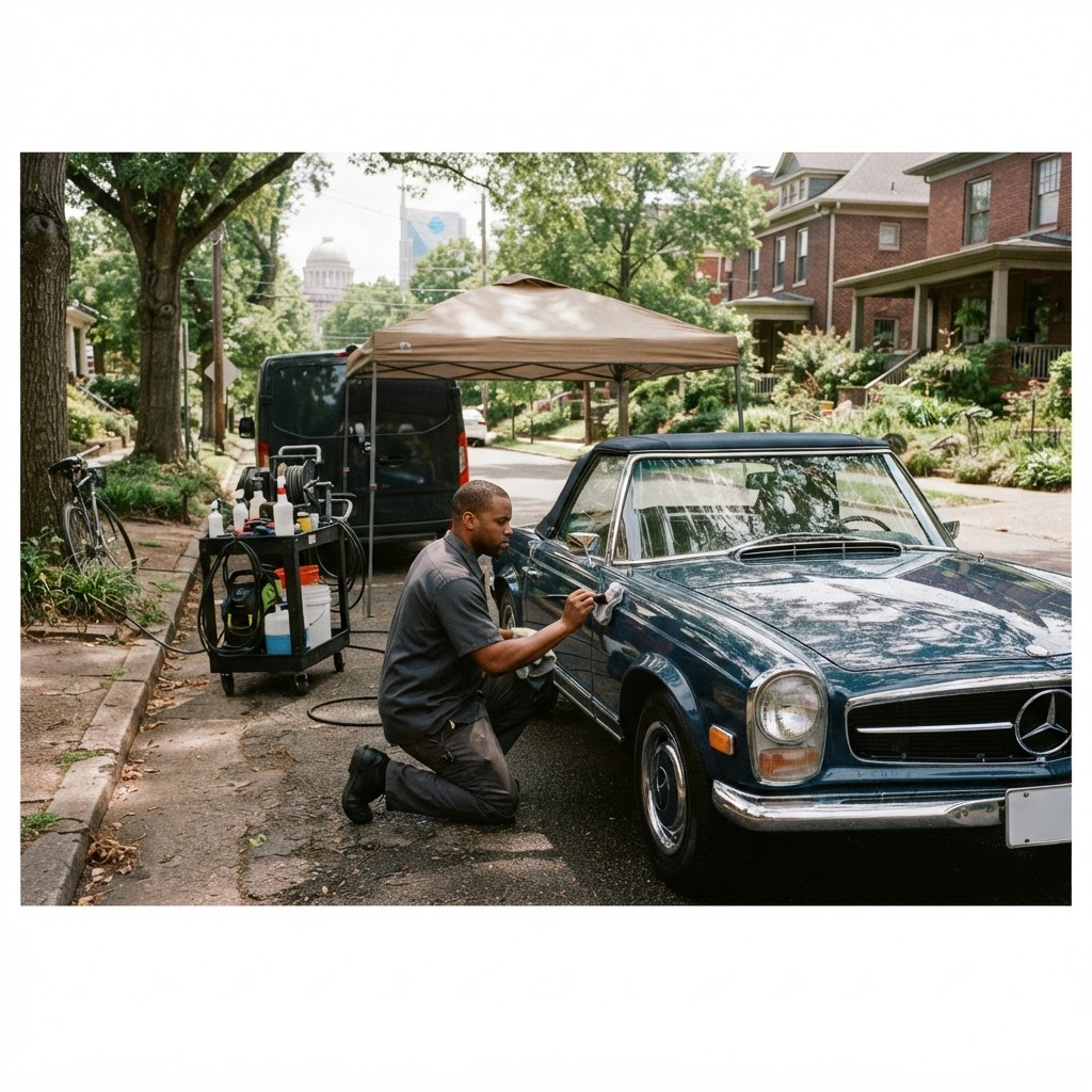 Mobile car detailing service setup serving Nashville, TN