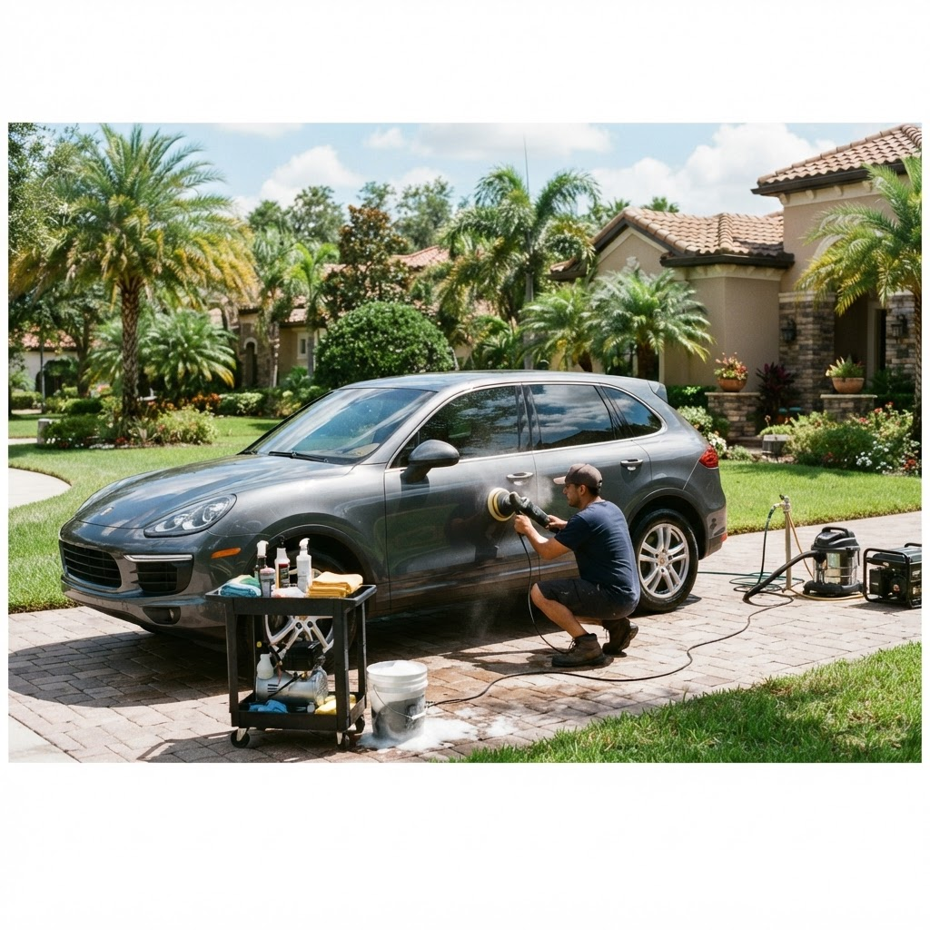 Mobile car detailing service setup serving Orlando, FL