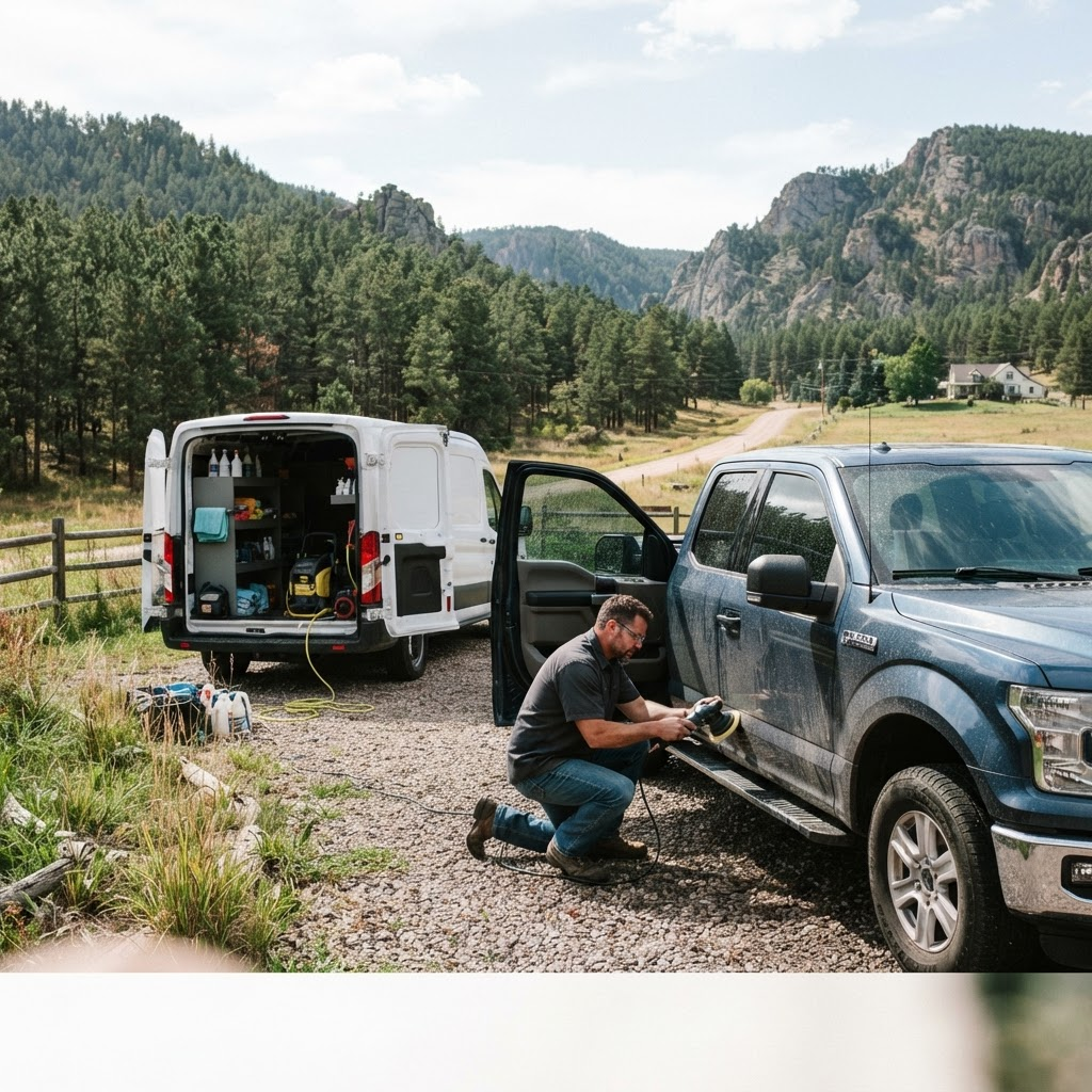 Mobile car detailing service setup serving Spearfish, SD