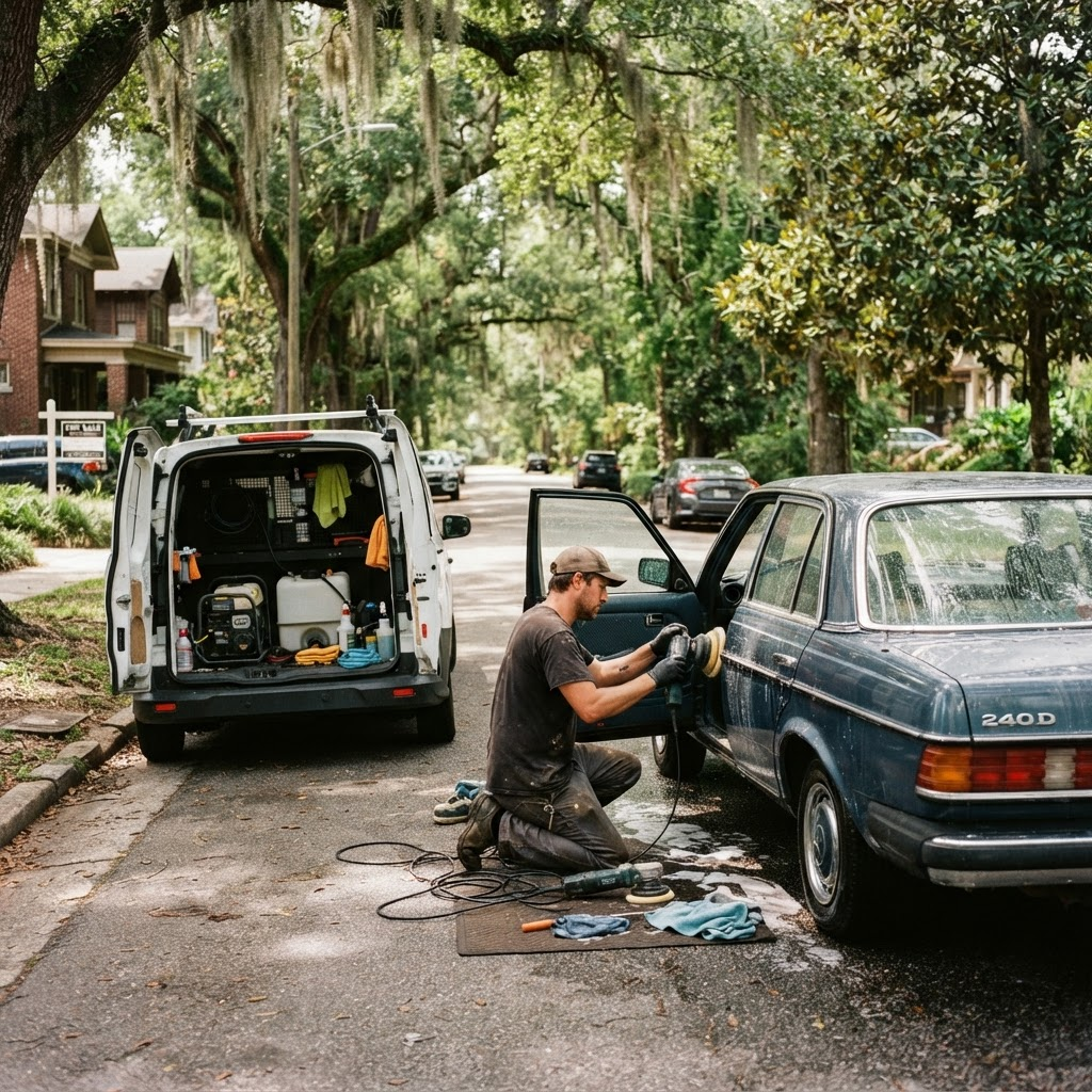 Mobile car detailing service setup serving Tallahassee, FL