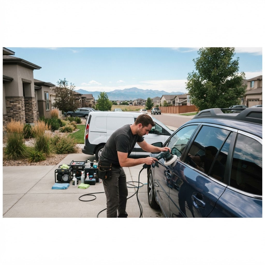 Mobile car detailing service setup serving Thornton, CO