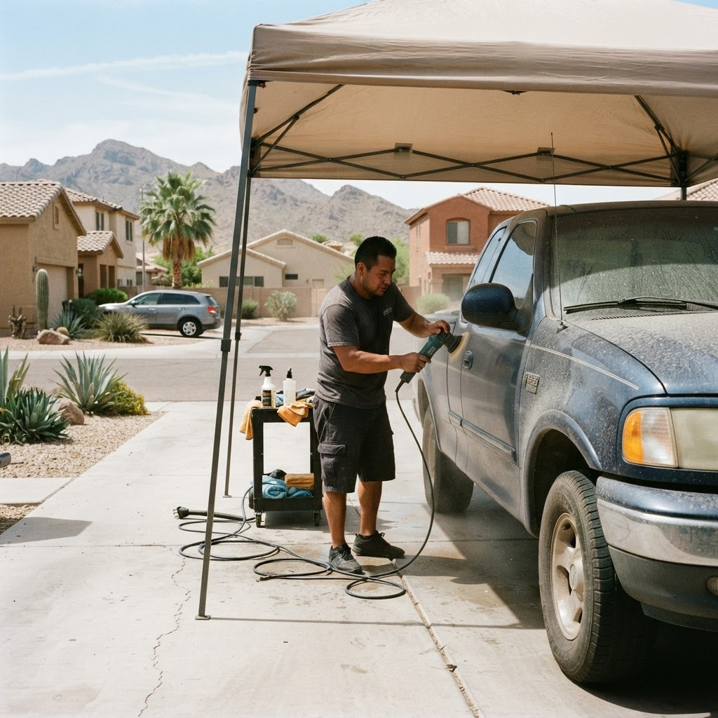 Mobile car detailing service setup serving Tolleson, AZ