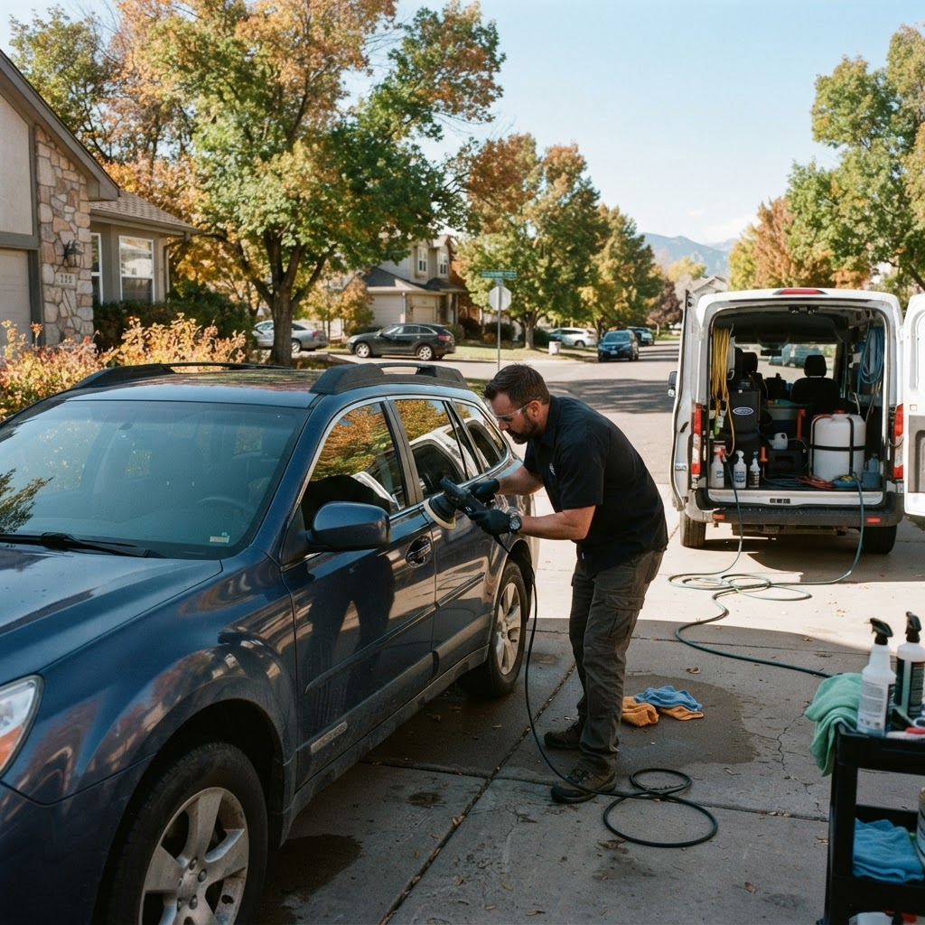 Mobile car detailing service setup serving Westminster, CO