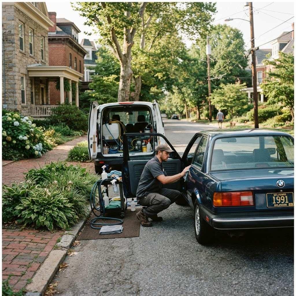 Mobile car detailing service setup serving Wilmington, DE