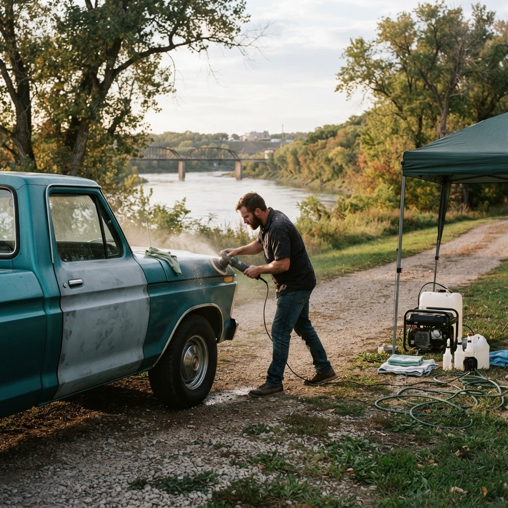 Mobile car detailing service setup serving Yankton, SD
