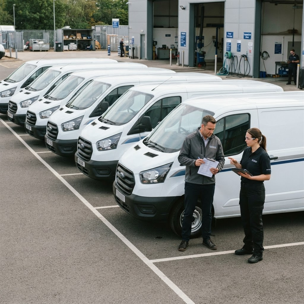 Fleet Pre-Wash Inspection — professional vehicle-care photography
