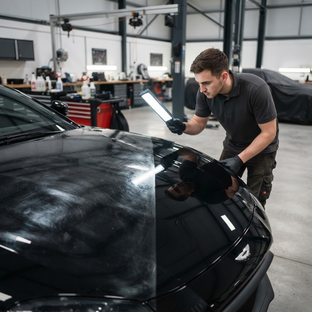 Correction vs. Detailing — professional vehicle-care photography