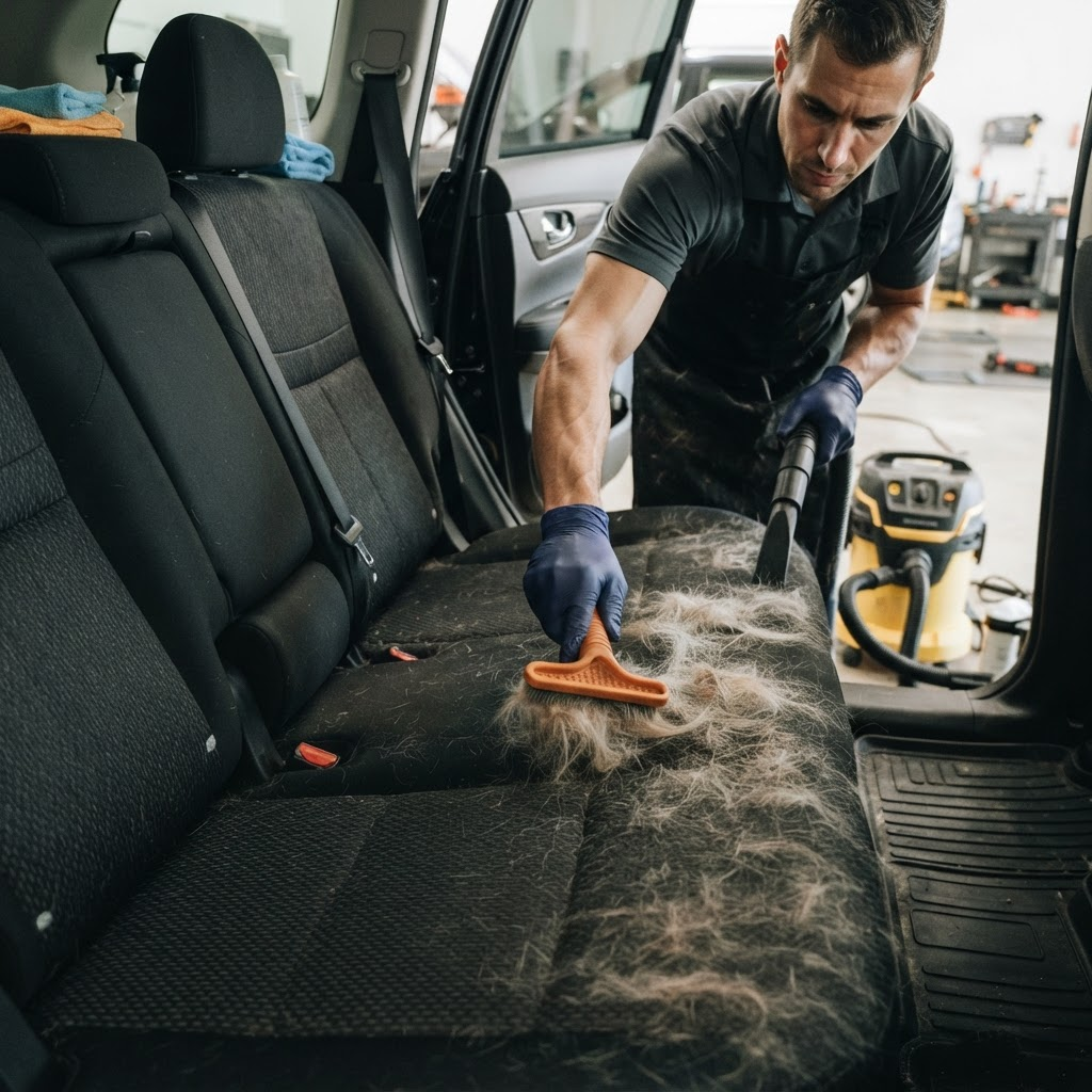 Pet Hair and Odor Guide — professional vehicle-care photography